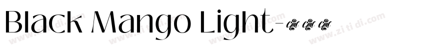 Black Mango Light字体转换